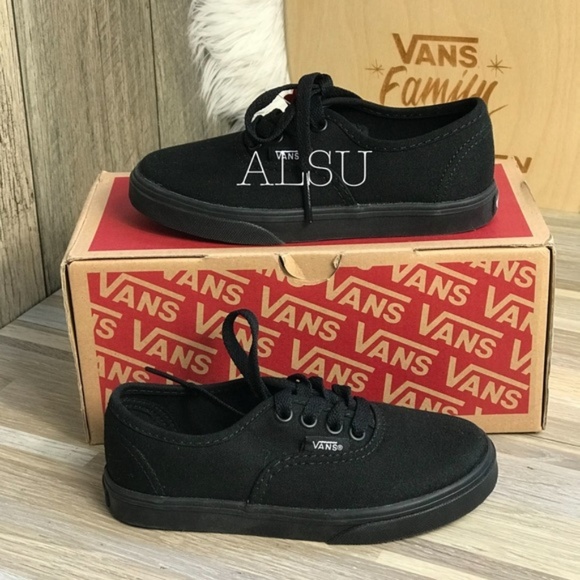 NWT VANS Authentic Lo Pro Black Black Kid’s - Picture 6 of 7